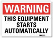 Warning Sign 5inx7in Reflective Sheeting