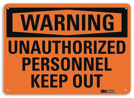 Security Sign 7 in x 10 in Plastic