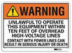 Danger Sign 7 in x 10 in Aluminum