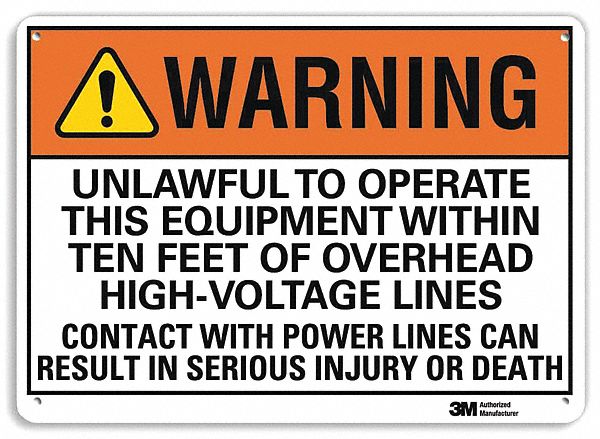 Danger Sign 7 in x 10 in Aluminum