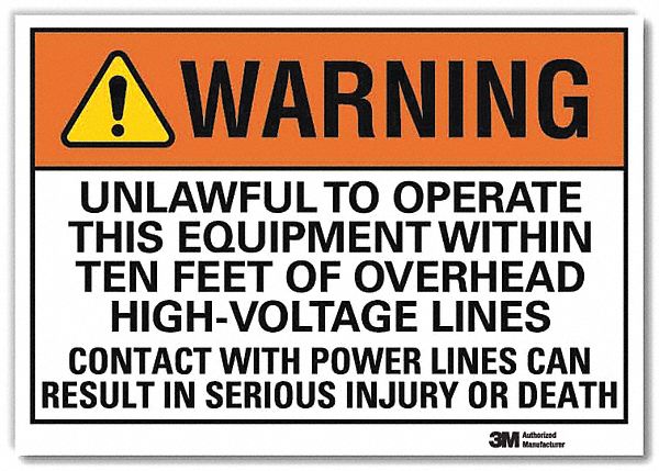 Warning Sign 10in x 14in Rflct Sheeting