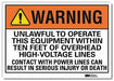 Warning Sign 7 in x 10 in Rflct Sheeting