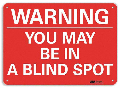 Warning Sign 7 in x 10 in Plastic