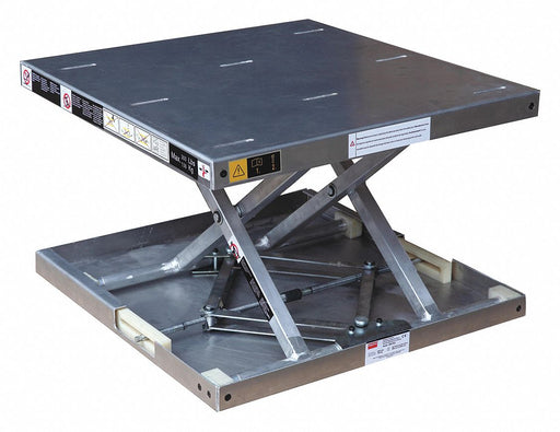 Scissor Lift Table 23-3/16inLx22-3/16inW