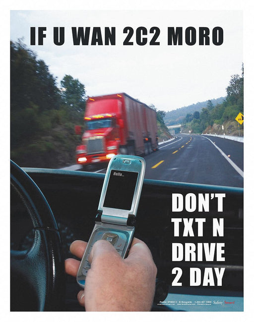 Safety Poster 22 in x 17 in Paper