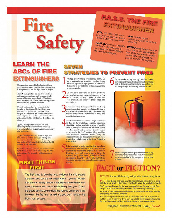 Safety Poster 22 in x 17 in Paper