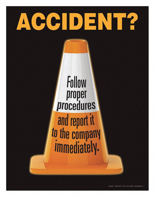 Safety Poster 22 in x 17 in Paper