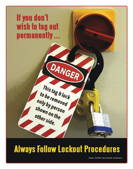 Safety Poster 22 in x 17 in Paper