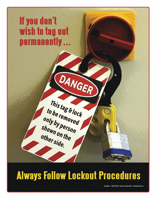 Safety Poster 22 in x 17 in Paper