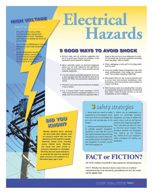Safety Poster 22 in x 17 in Paper