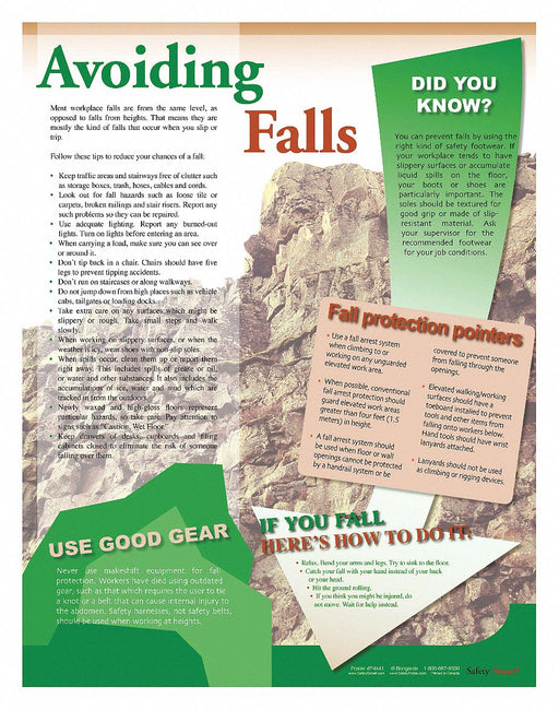 Safety Poster 22 in x 17 in Paper