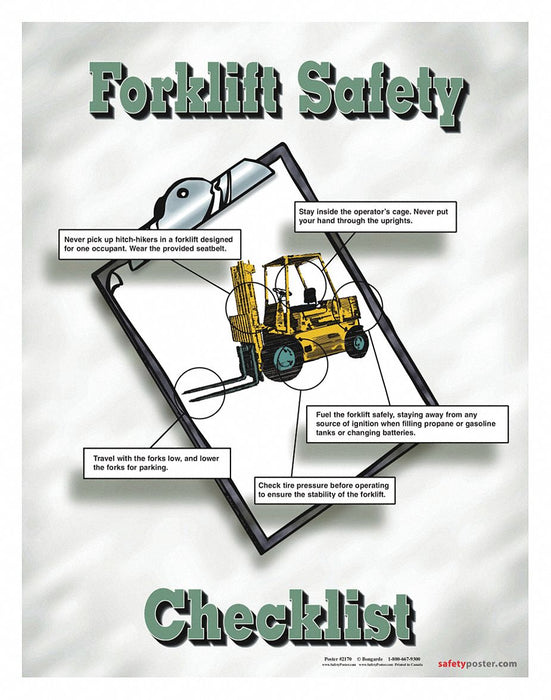 Safety Poster 22 in x 17 in Paper