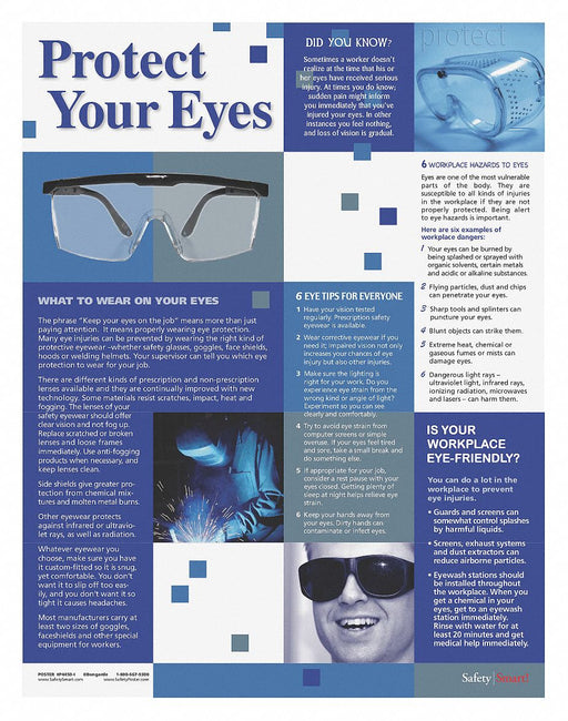 Safety Poster 22 in x 17 in Paper