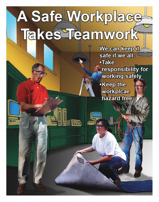 Safety Poster 22 in x 17 in Paper
