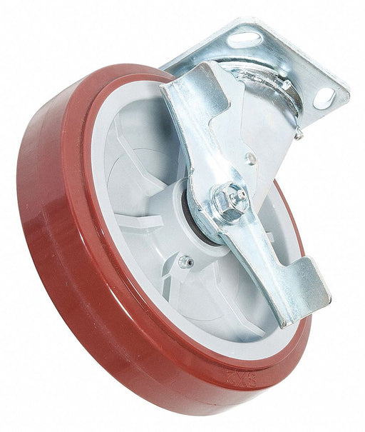 Plate Caster Swivel Polyurethane 9 1/2 H