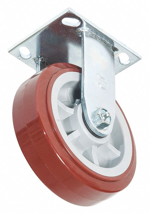 Plate Caster Rigid Polyurethane 7 1/2 H