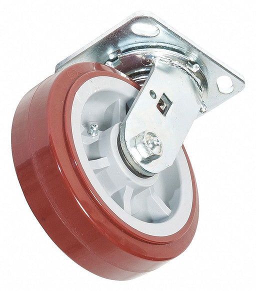 Plate Caster Swivel Polyurethane 7 1/2 H