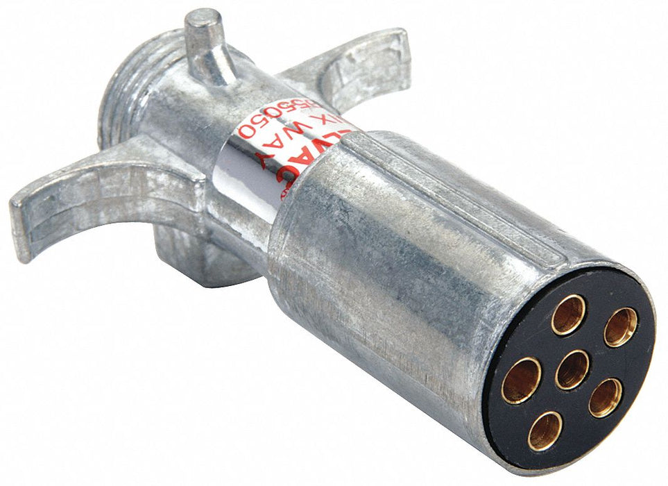 Trailer Connector Plug 6-Way Brass