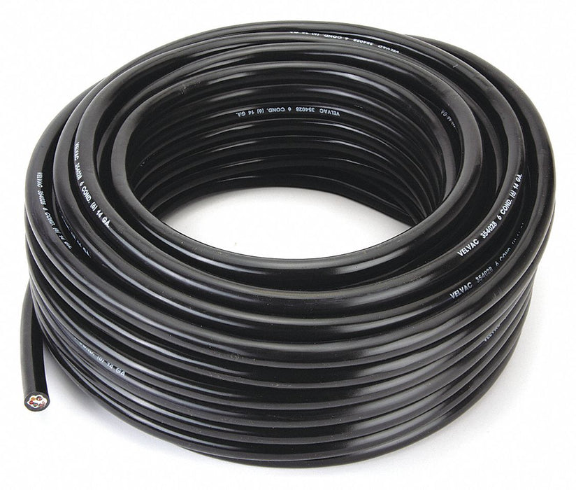 Trailer Cable 14 AWG Black 100 ft