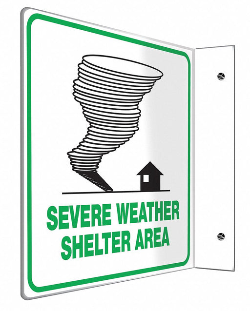 Emergency Sign Weather Shelter Area 8X8