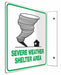 Emergency Sign Weather Shelter Area 8X8