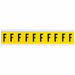 Letter Label F Blk On Yllw 1-1/2inH