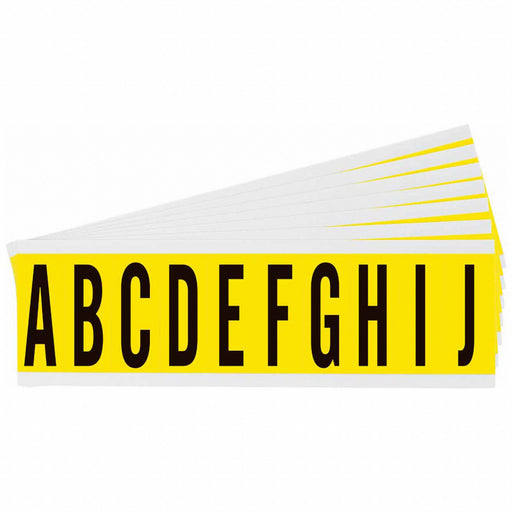Letter Label A Thru Z Blk On Yllw 7/8inW