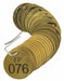 Numbered Tag Brass 1 1/2in W PK25