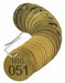 Numbered Tag Brass 1 1/2in W PK25