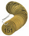 Numbered Tag Brass 1 1/2in W PK25