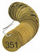 Numbered Tag Brass 1 1/2in W PK25
