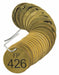 Numbered Tag Brass 1 1/2in W PK25