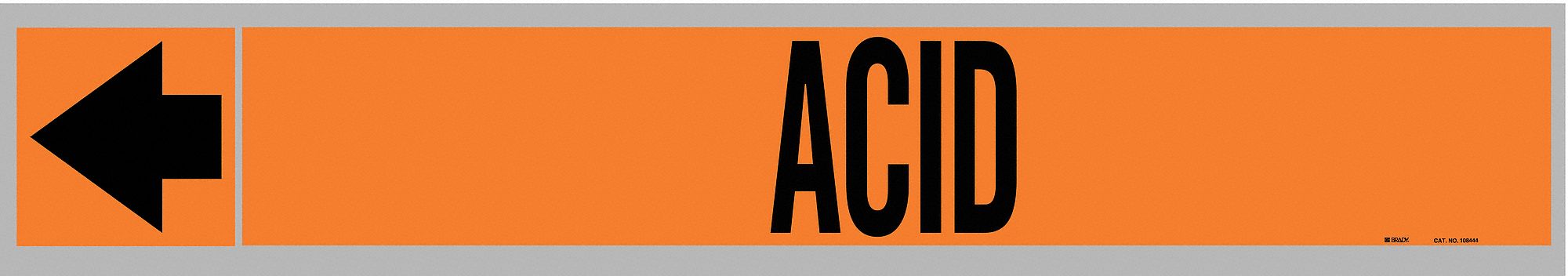 Pipe Marker Acid 2 in H 12 in W