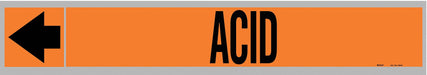 Pipe Marker Acid 2 in H 12 in W