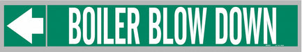Pipe Marker Boiler Blow Down 2in H