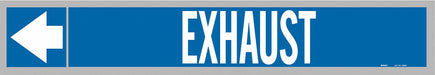 Pipe Marker Exhaust 2 in H 12 in W