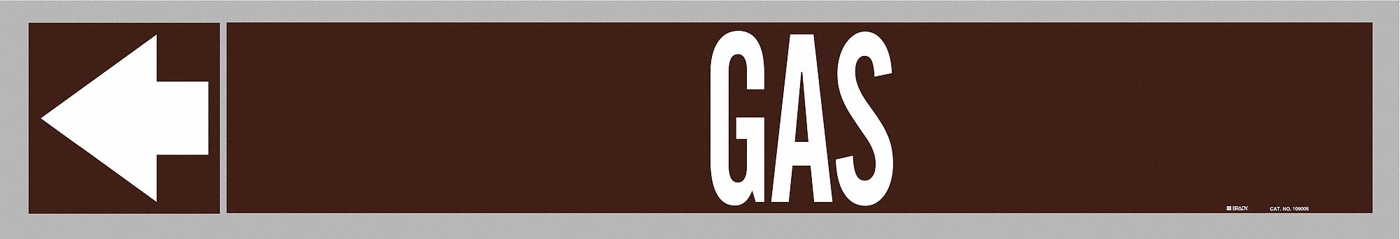 Pipe Marker Gas 1 in H 8 in W