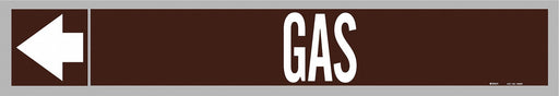 Pipe Marker Gas 1 in H 8 in W