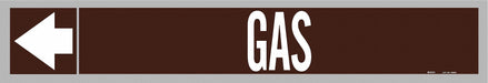 Pipe Marker Gas 2 in H 12 in W