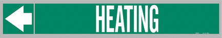 Pipe Marker Heating 1 in H 8 in W