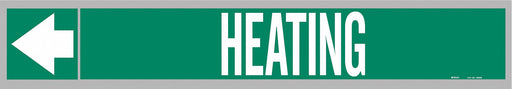 Pipe Marker Heating 1 in H 8 in W