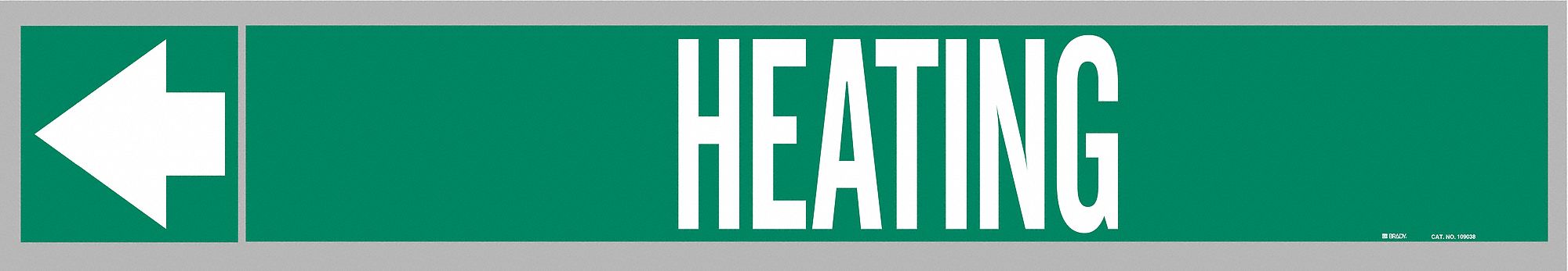 Pipe Marker Heating 2 in H 12 in W