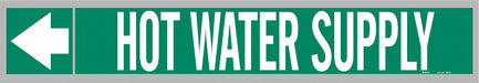 Pipe Marker Hot Water Supply 2in H