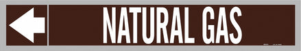 Pipe Marker Natural Gas 1in H 8in W