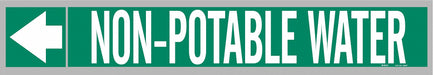 Pipe Marker Non-Potable Water 1in H