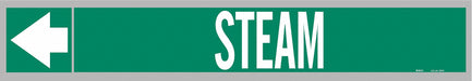 Pipe Marker Steam 2 in H 12 in W
