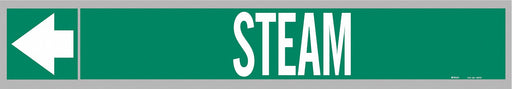 Pipe Marker Steam 2 in H 12 in W