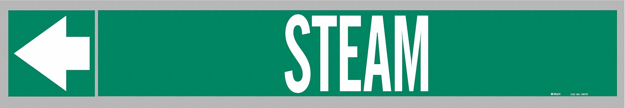 Pipe Marker Steam 1 in H 8 in W