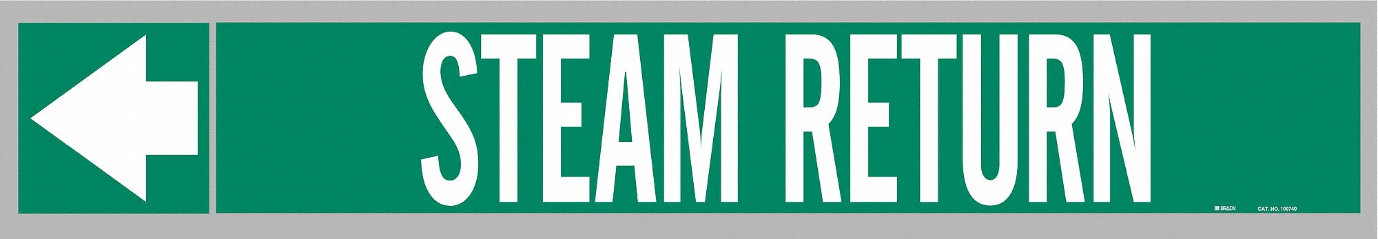 Pipe Markr Steam Return 1in H 8in W