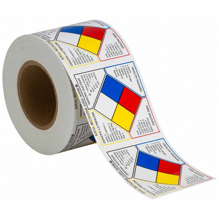 NFPA Label 4 in H 4 in W Vinyl PK500
